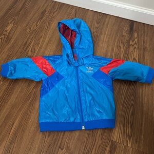 Adidas Blue & Red Baby Track Jacket Size 6 Months